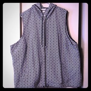 Zip vest with hood